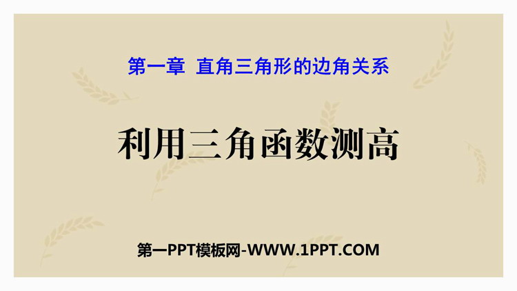 图片[1]-利用三角函数测高-第一PPT