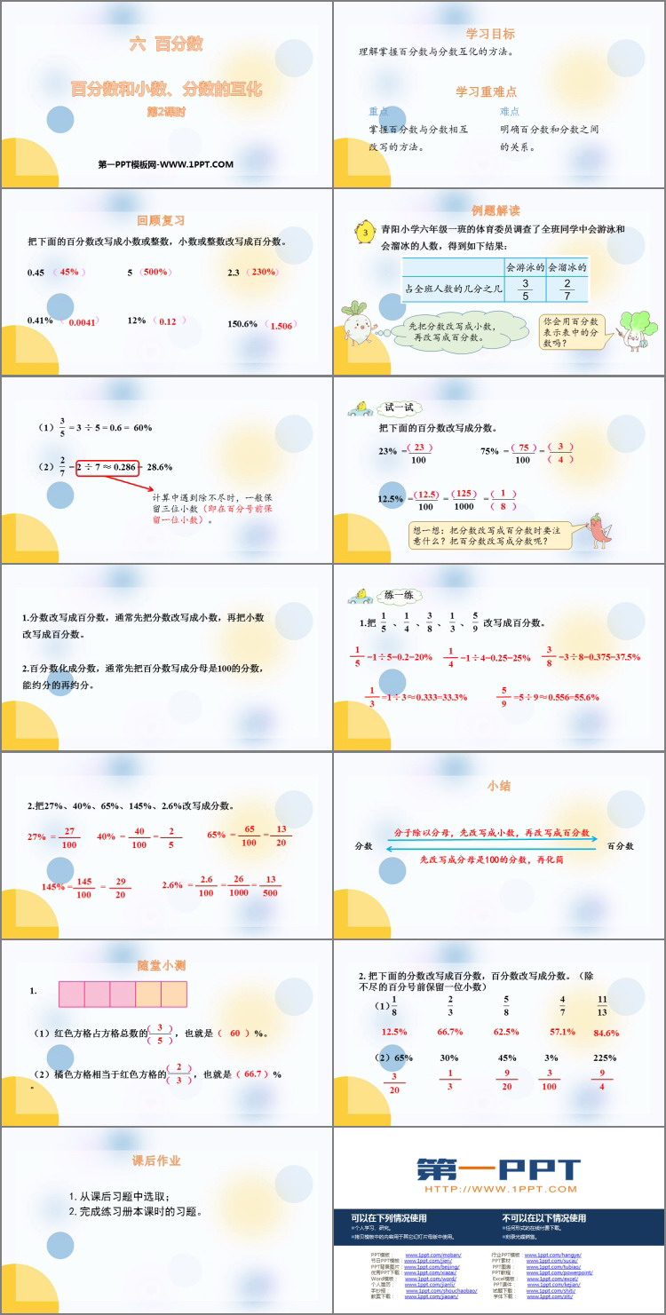 图片[2]-《百分数和小数、分数的互化》认识百分数PPT免费课件(第2课时)-第一PPT