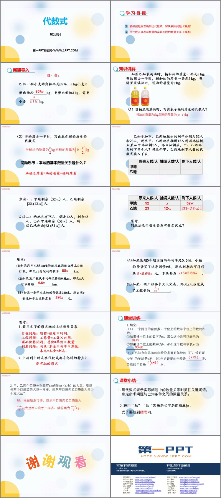 图片[2]-《代数式》PPT免费课件(第2课时)-第一PPT