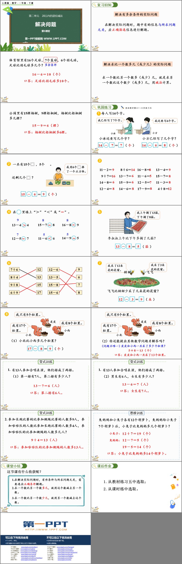 图片[2]-20以内的退位减法-第一PPT