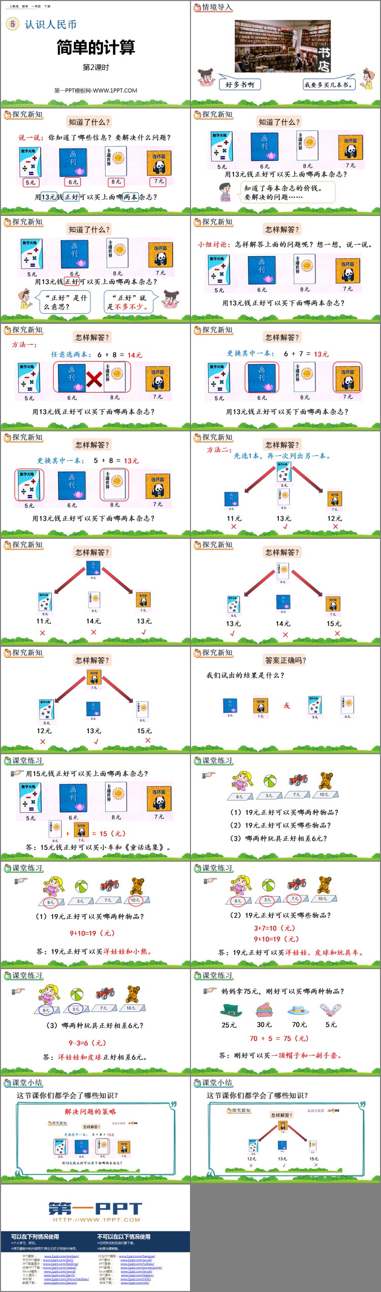 图片[2]-《简单的计算》认识人民币PPT课件(第2课时)-第一PPT