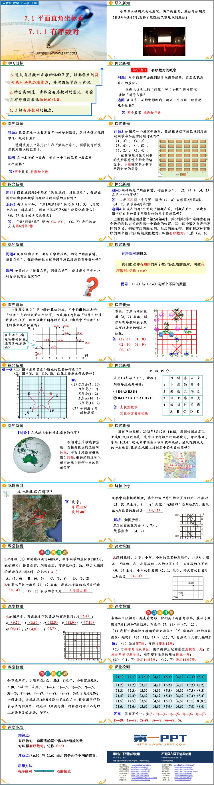 图片[2]-《有序数对》平面直角坐标系PPT优秀课件-第一PPT