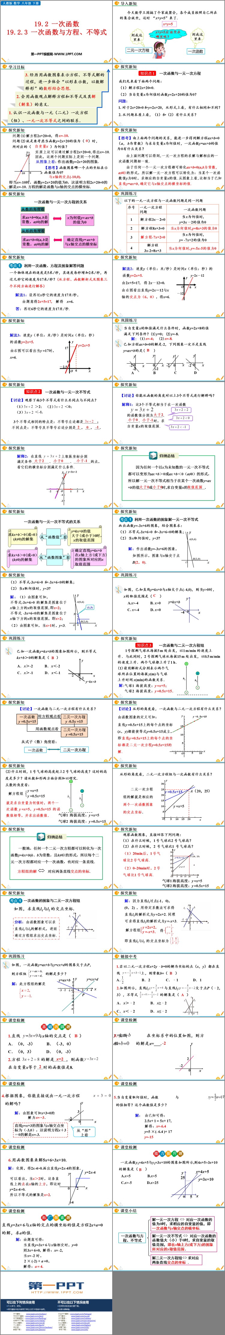 图片[2]-《一次函数与方程、不等式》一次函数PPT免费课件-第一PPT