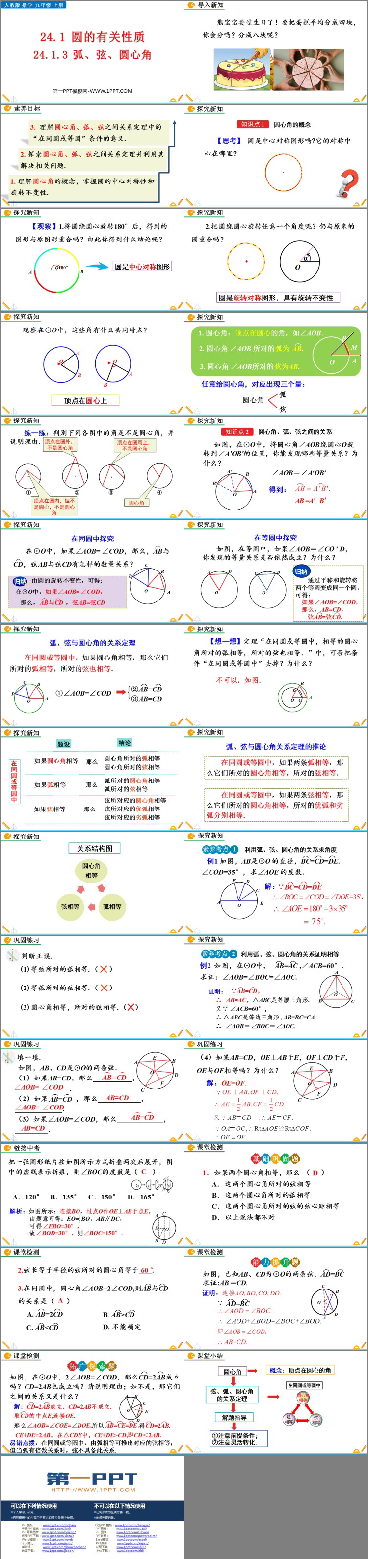 图片[2]-《弧、弦、圆心角》圆PPT优秀课件-第一PPT