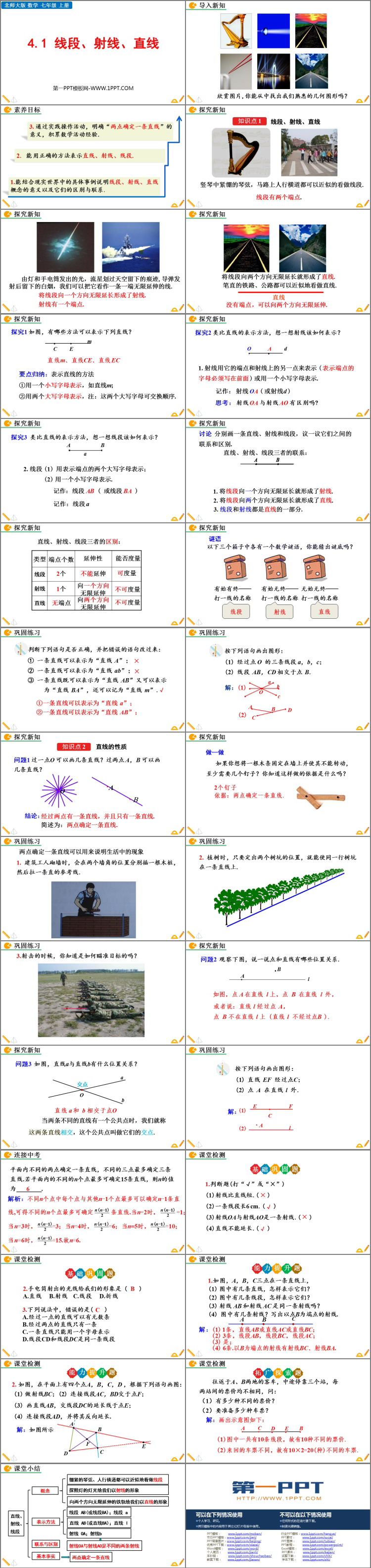 图片[2]-《线段、射线、直线》基本平面图形PPT教学课件下载-第一PPT