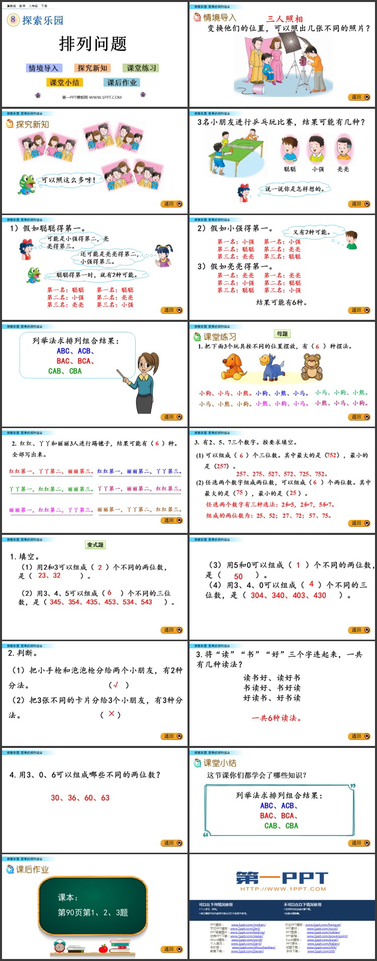 图片[2]-《排列问题》PPT教学课件-第一PPT
