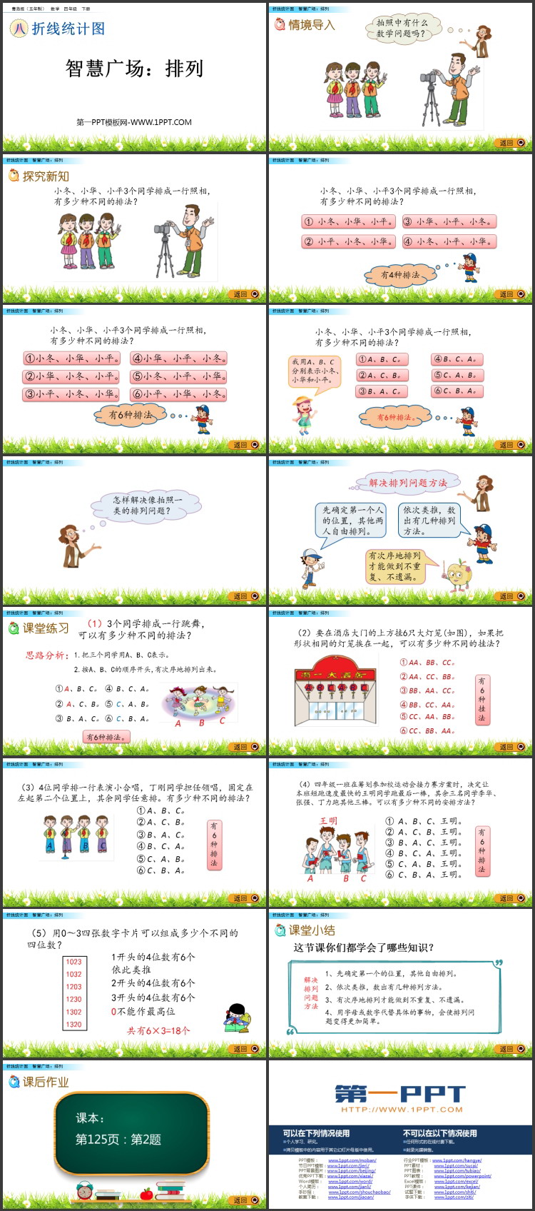 图片[2]-《排列》折线统计图PPT课件-第一PPT