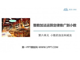 《整数加法运算定律推广到小数》小数的加法和减法PPT教学课件-第一PPT