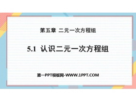 《认识二元一次方程组》二元一次方程组PPT免费课件-第一PPT