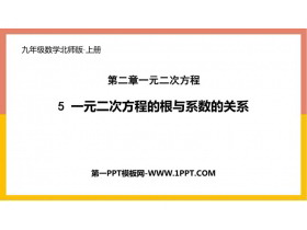 《一元二次方程的根与系数的关系》一元二次方程PPT精品课件-第一PPT