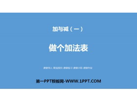 《做个加法表》加与减PPT-第一PPT