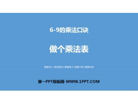 《做个乘法表》6~9的乘法口诀PPT下载-第一PPT