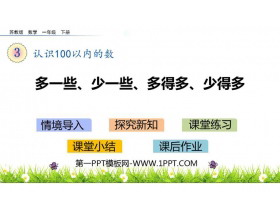《多一些、少一些、多得多、少得多》认识100以内的数PPT下载-第一PPT