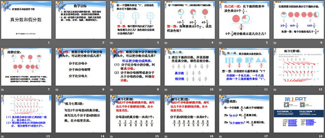 图片[2]-《真分数和假分数》认识分数PPT课件-第一PPT
