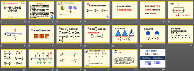 图片[2]-《假分数化成整数或带分数》认识分数PPT课件-第一PPT