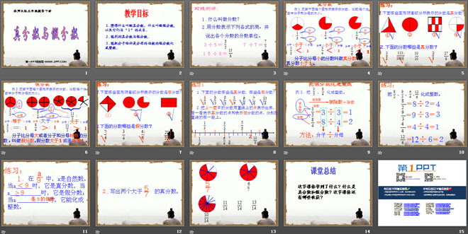 图片[2]-《真分数和假分数》分数PPT课件2-第一PPT