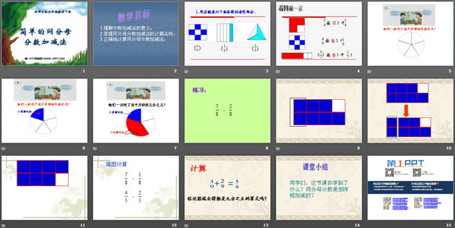 图片[2]-《简单的同分母分数加减法》分数加减法PPT课件-第一PPT