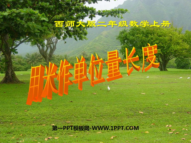 图片[1]-《用米作单位量长度》测量长度PPT课件-第一PPT