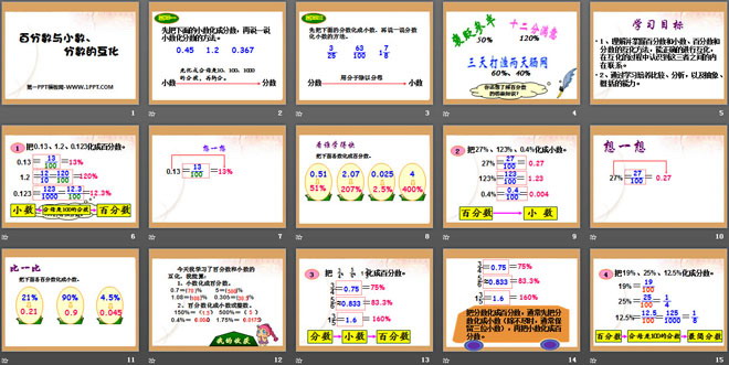 图片[2]-《百分数和分数、小数的互化》PPT课件2-第一PPT