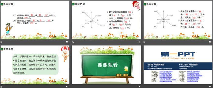 图片[3]-《根据方向和距离描述点的位置》位置与方向PPT-第一PPT