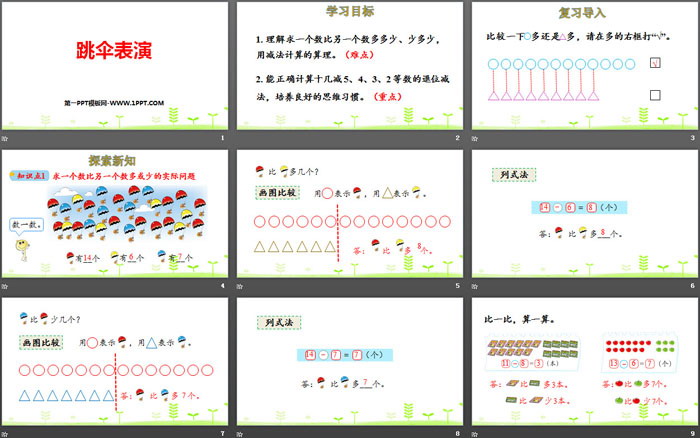 图片[2]-《跳伞表演》加与减PPT-第一PPT