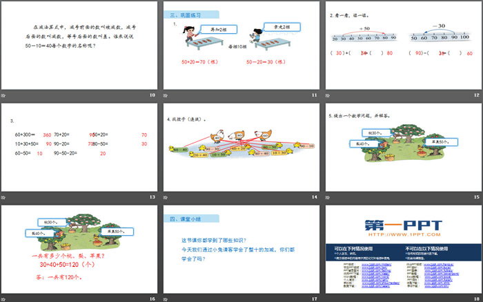 图片[3]-《小兔请客》加与减PPT下载-第一PPT