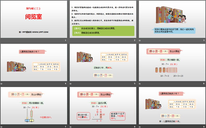 图片[2]-《阅览室》加与减PPT下载-第一PPT