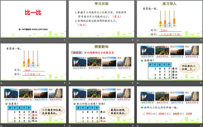 图片[2]-《比一比》生活中的大数PPT-第一PPT