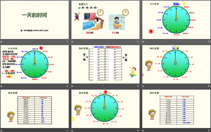 图片[2]-《一天的时间》年、月、日PPT-第一PPT