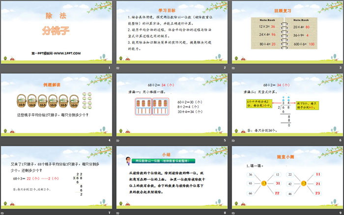图片[2]-《分桃子》除法PPT教学课件-第一PPT