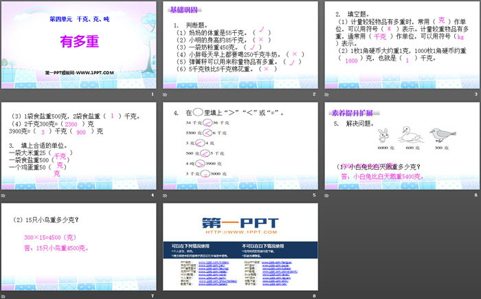 图片[2]-《有多重》千克、克、吨PPT-第一PPT