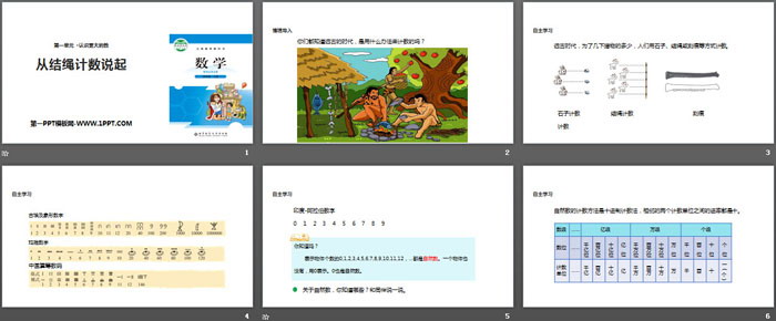 图片[2]-《从结绳计数说起》认识更大的数PPT下载-第一PPT