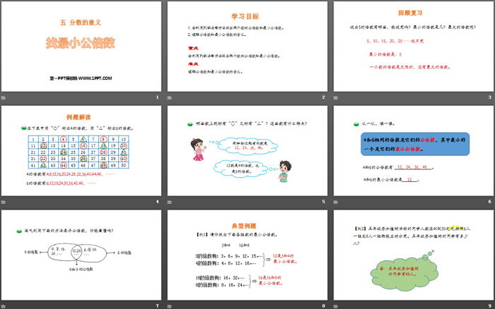 图片[2]-《找最小公倍数》分数的意义PPT下载-第一PPT