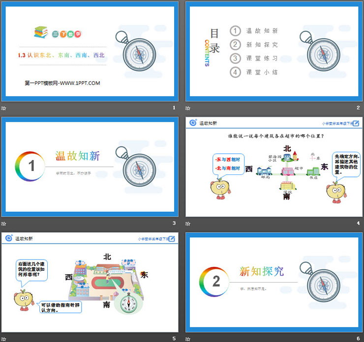 图片[2]-《认识东北、东南、西南、西北》PPT课件下载-第一PPT