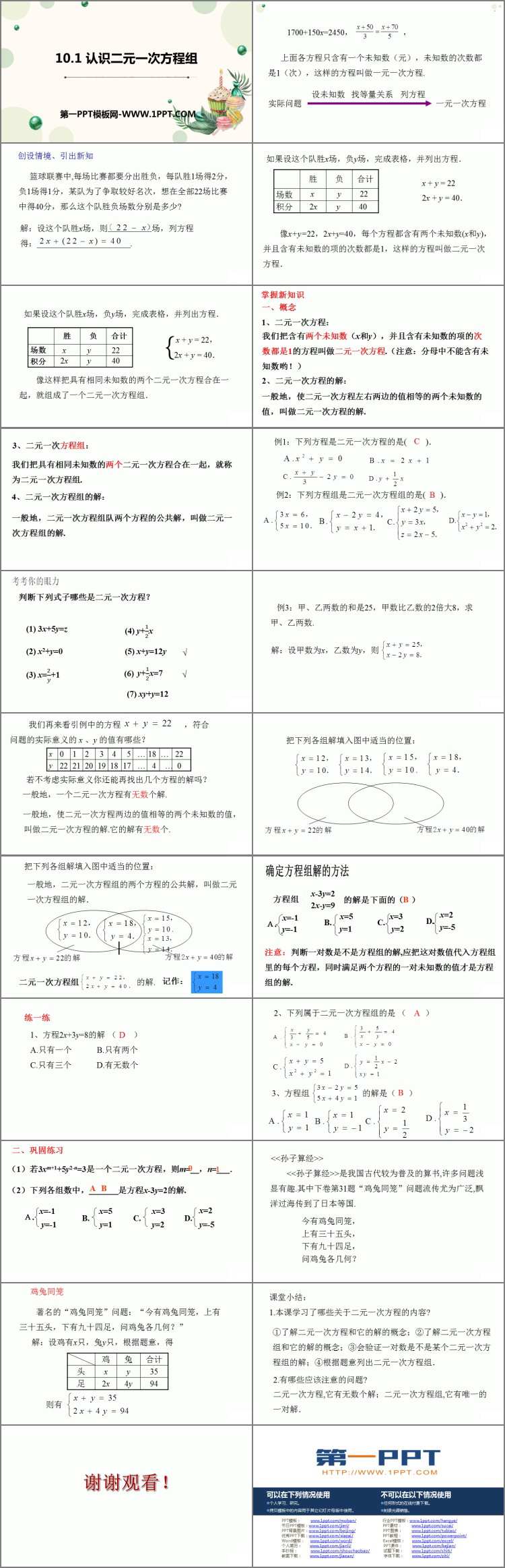 图片[2]-认识二元一次方程组-第一PPT