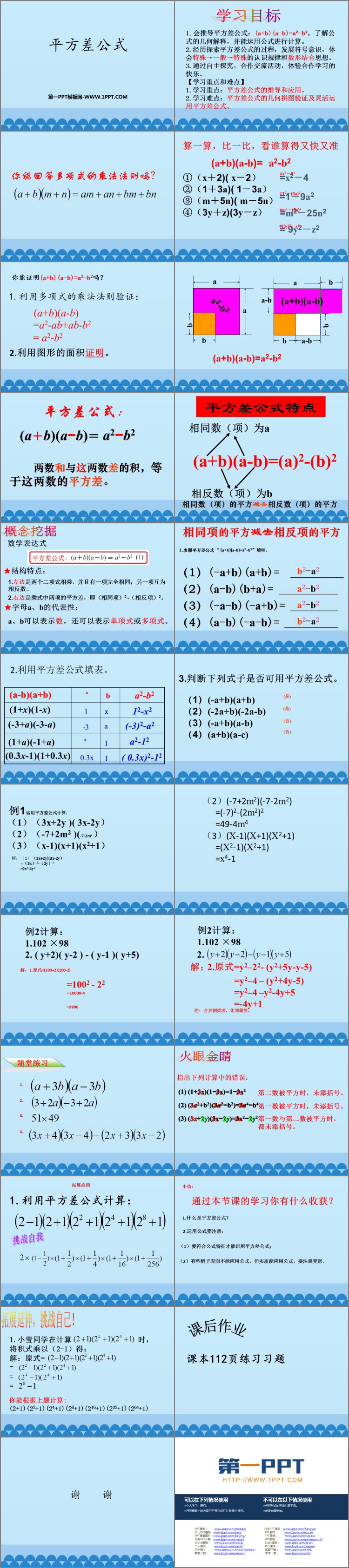 图片[2]-《平方差公式》PPT教学课件-第一PPT