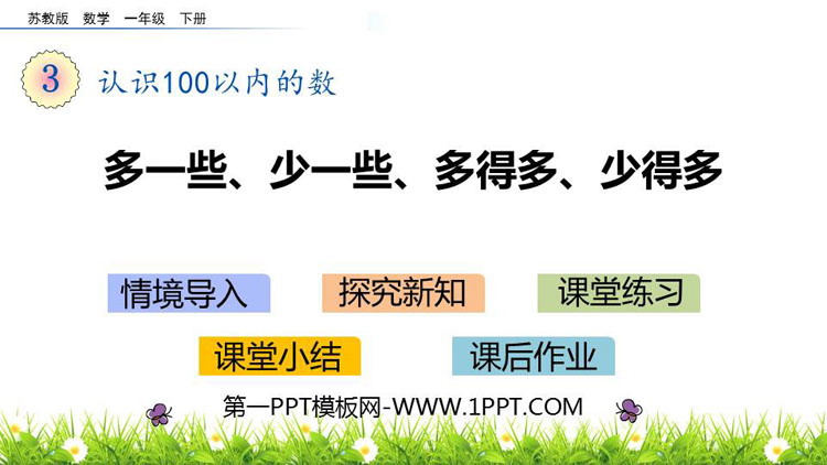 图片[1]-《多一些、少一些、多得多、少得多》认识100以内的数PPT下载-第一PPT