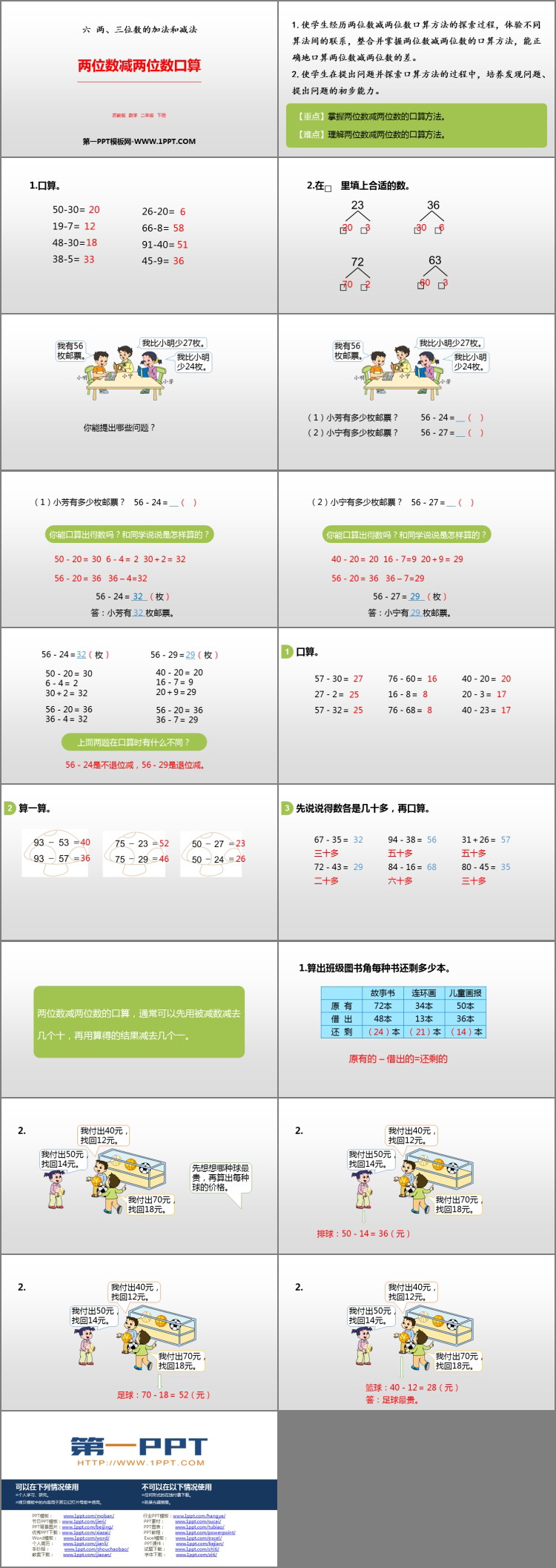 图片[2]-《两位数减两位数口算》两三位数的加法和减法PPT课件下载-第一PPT