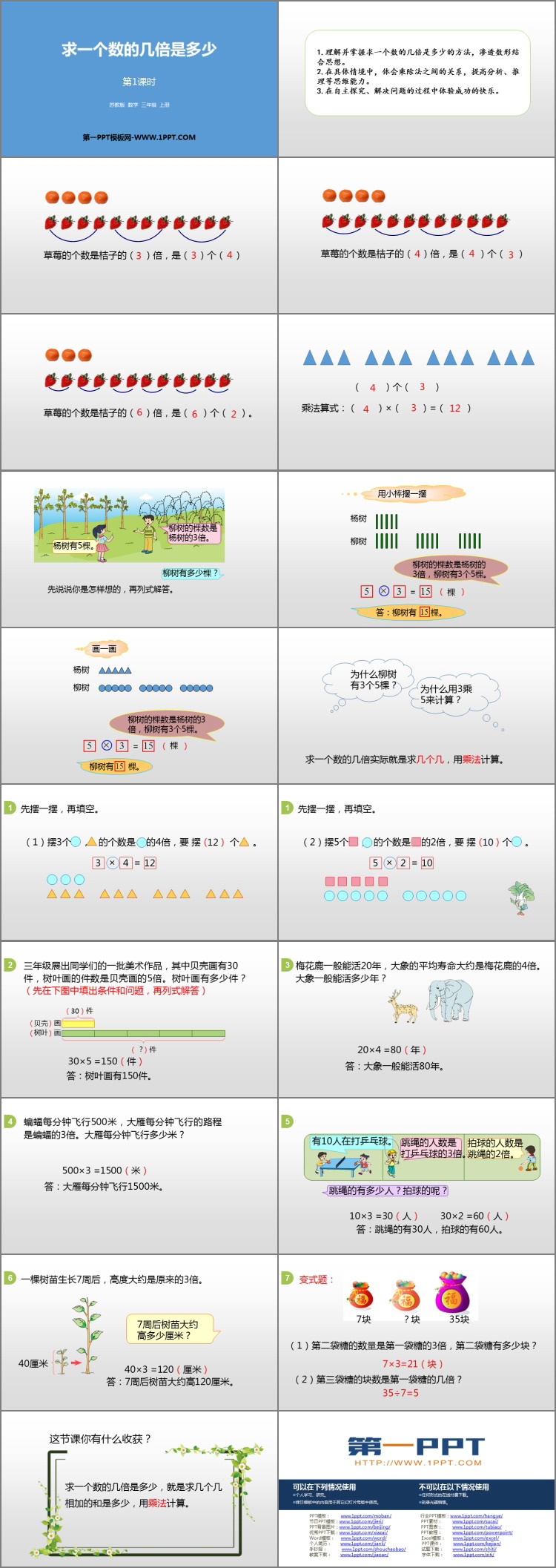 图片[2]-《求一个数的几倍是多少》两、三位数乘一位数PPT教学课件(第1课时)-第一PPT