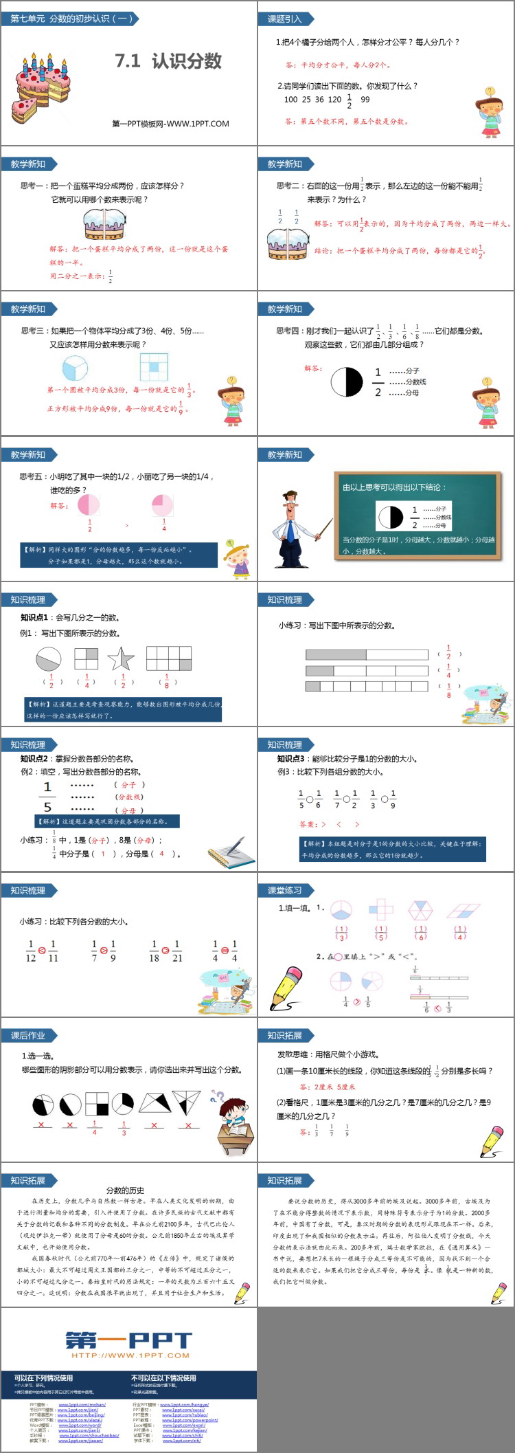 图片[2]-《认识分数》分数的初步认识PPT教学课件-第一PPT