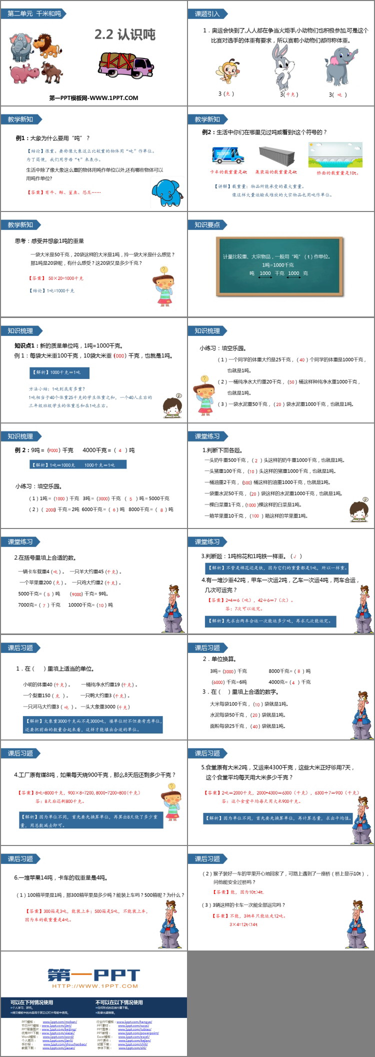 图片[2]-《认识吨》千米和吨PPT教学课件-第一PPT