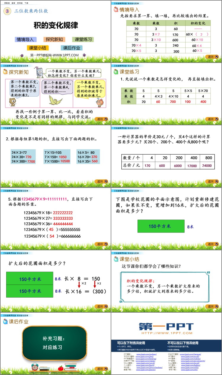 图片[2]-《积的变化规律》三位数乘两位数PPT教学课件-第一PPT