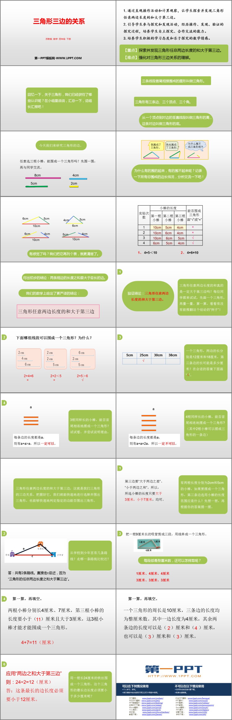 图片[2]-《三角形三边的关系》三角形平行四边形和梯形PPT免费课件-第一PPT