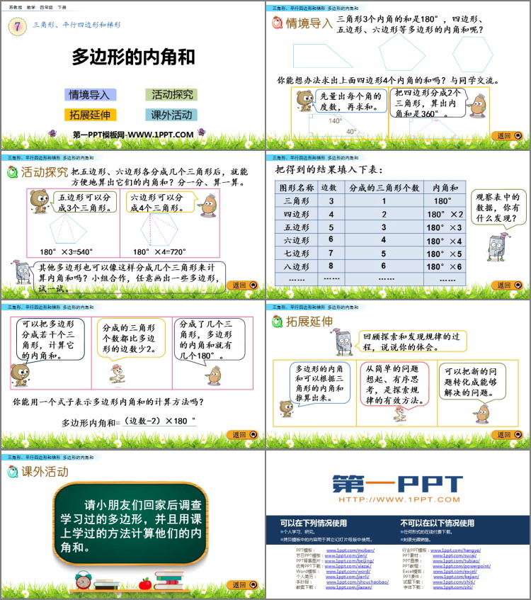 图片[2]-《探索多边形的内角和》三角形平行四边形和梯形PPT免费课件-第一PPT
