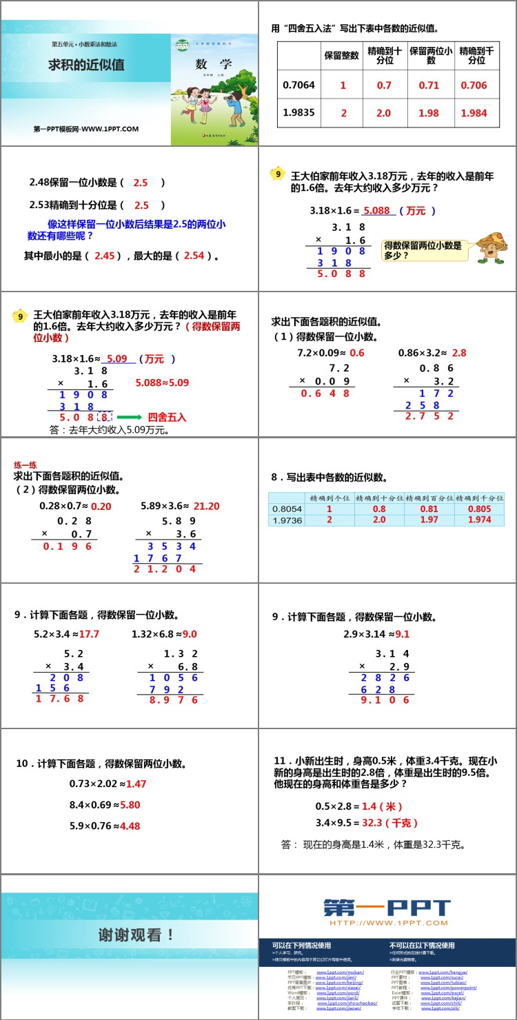 图片[2]-《求积的近似值》小数乘法和除法PPT下载-第一PPT