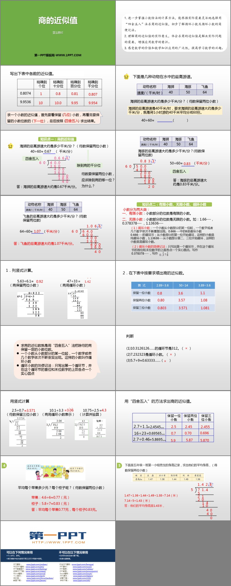 图片[2]-《商的近似值》小数乘法和除法PPT课件下载(第1课时)-第一PPT