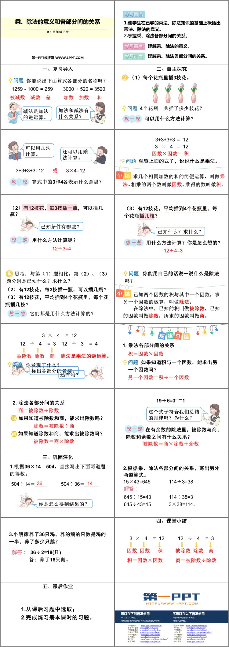 图片[2]-乘除法的意义和各部分间的关系-第一PPT