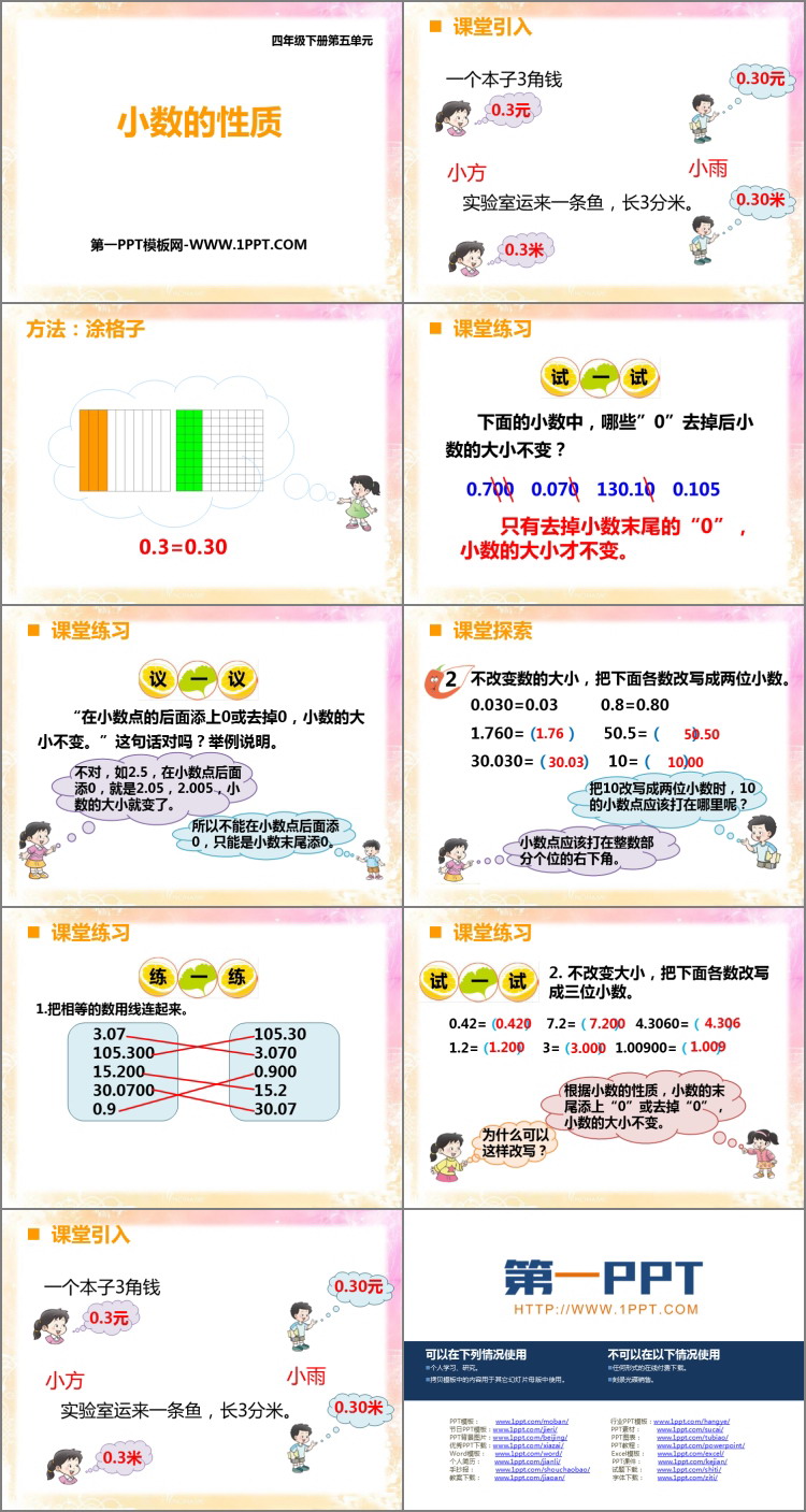 图片[2]-《小数的性质》小数的意义和性质PPT下载-第一PPT