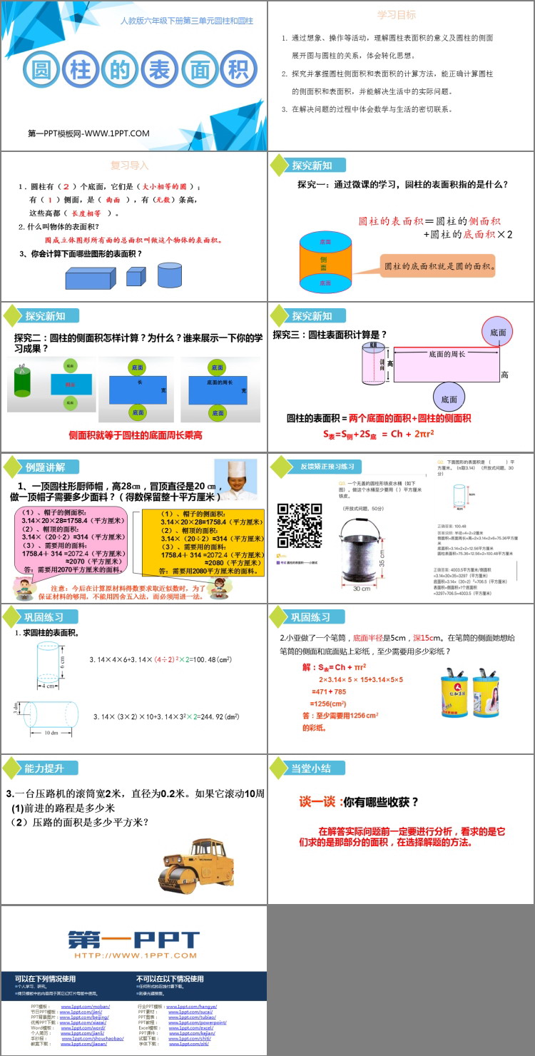 图片[2]-《圆柱的表面积》圆柱与圆锥PPT精品课件-第一PPT