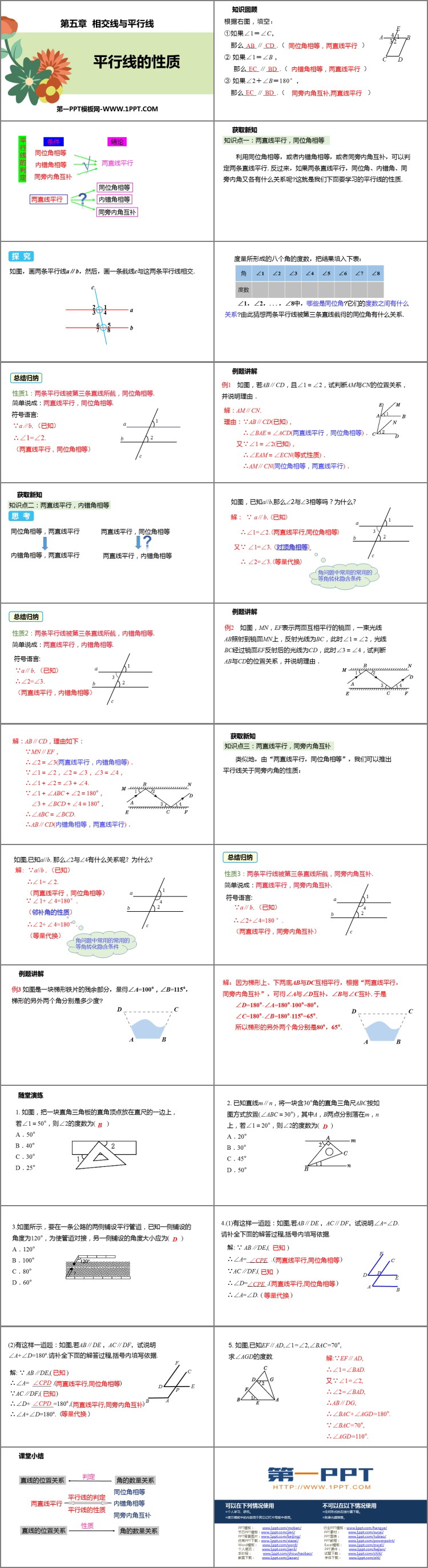 图片[2]-《平行线的性质》相交线与平行线PPT免费课件-第一PPT